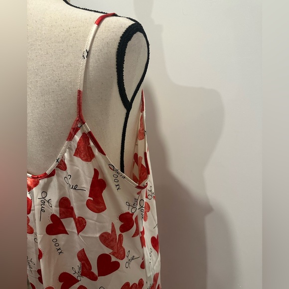 SOLD Secret Treasures Plus Lingerie Slip Dress Midi Heart XOXO Love L/XL - Picture 7 of 8